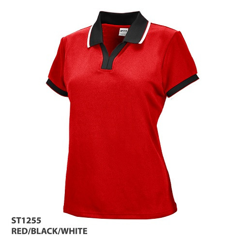 Women's Polo Tri-Colour Design Collar And Cuff 