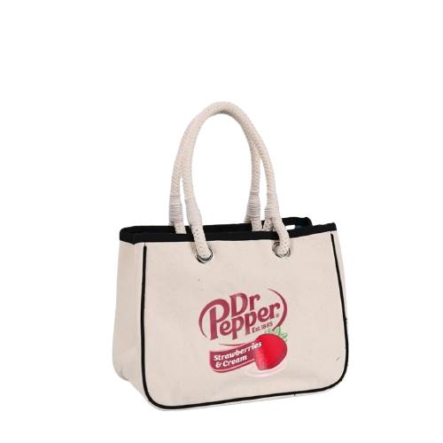 Small Cotton Canvas Beach Bag 