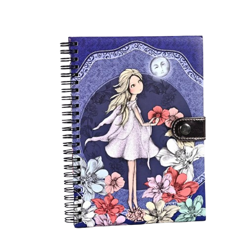 Spiral Notebook Diary Leather Closure