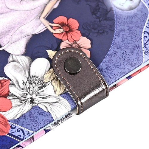 Spiral Notebook Diary Leather Closure 