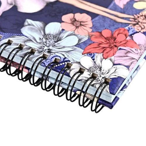 Spiral Notebook Diary Leather Closure 