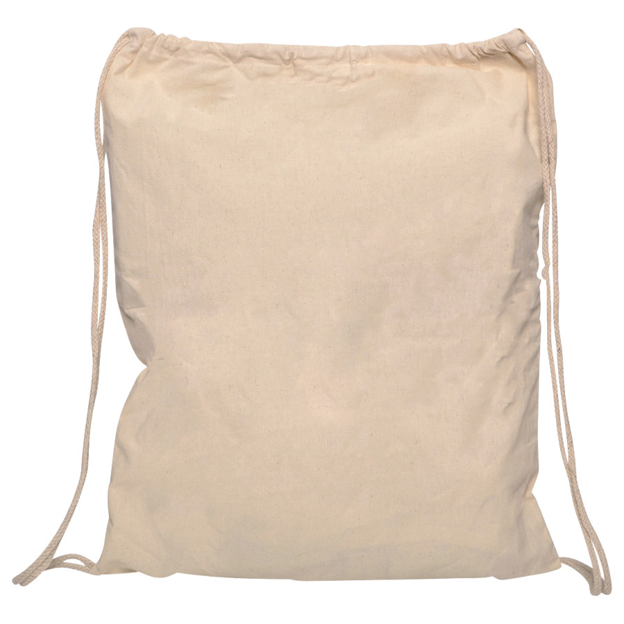Squiggle Calico Drawstring Bag with Crayon Set 