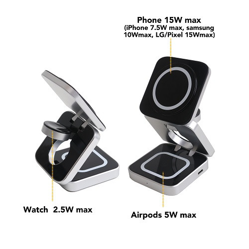 Standard 3 in 1 Foldable Wireless Charger 