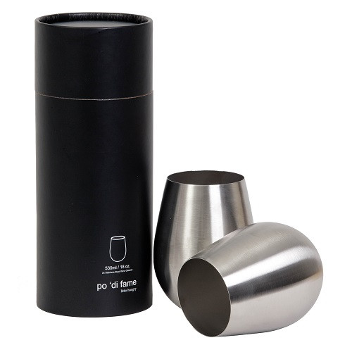 Stemless Stainless Steel Wine Glass Set 