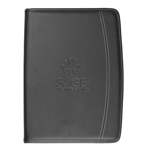 A4 Zippered Compendium with USB Holders