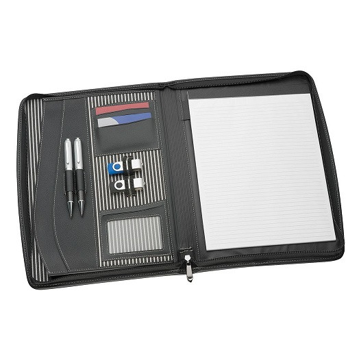 A4 Zippered Compendium with USB Holders 