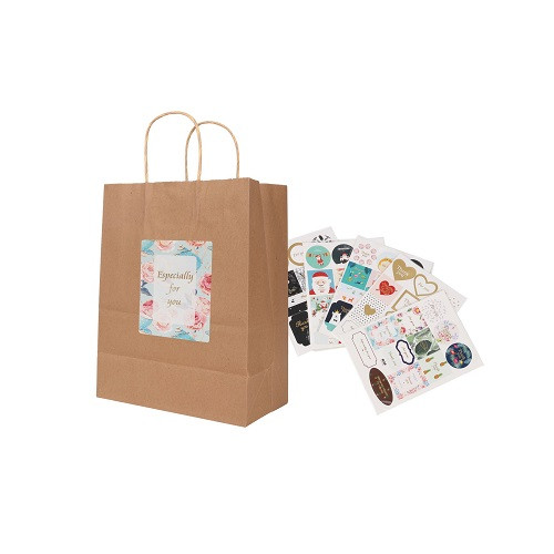 Twisted Handle Kraft Paper Bag (220x270x110mm) 