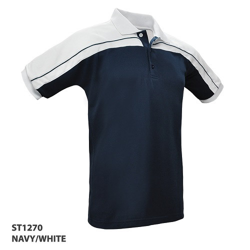 Polo Shirt Contrast Panel And Piping 
