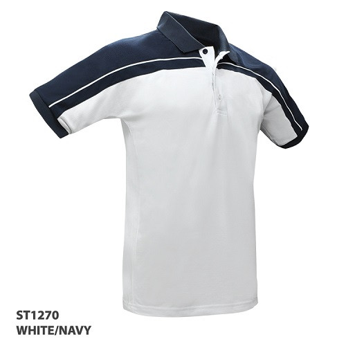 Polo Shirt Contrast Panel And Piping 