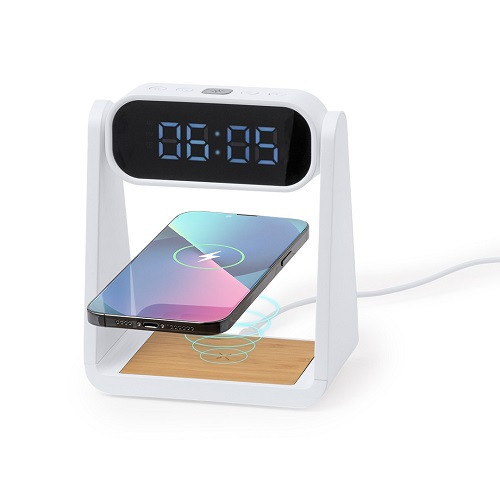 Wireless Charger, Alarm Clock and Light
