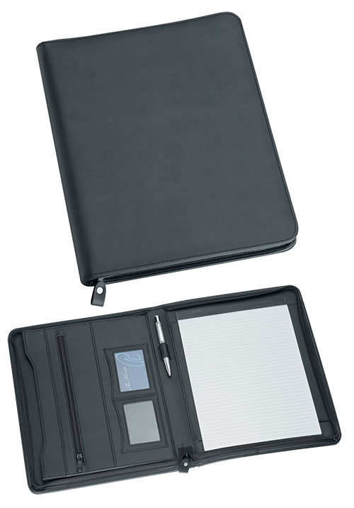 A4 Zippered Compendium with Gusseted Pocket