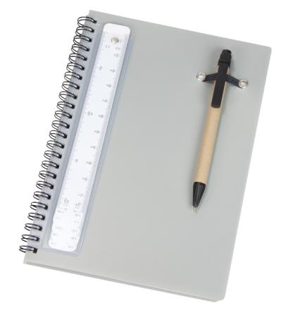 A5 Notebook with Pen and Scale Ruler 