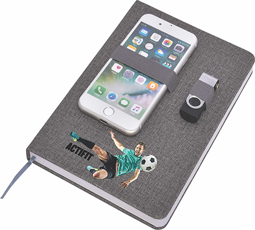 A5 Notebook with phone holder