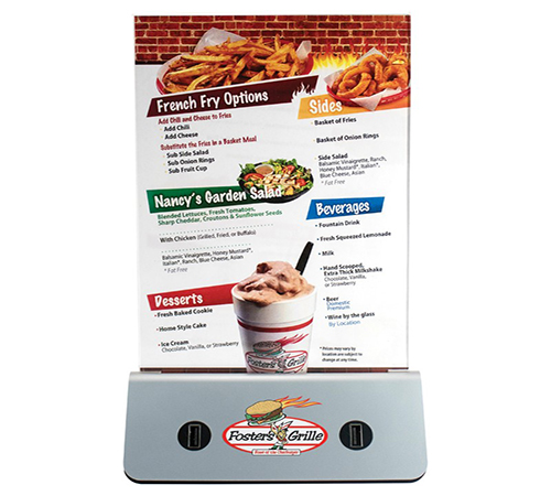 Acrylic Menu Board Power Bank LED 