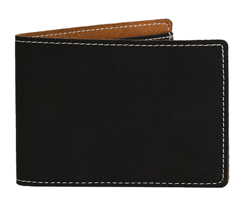 AGRADE Sueded Leatherette Slim Fold Wallet 