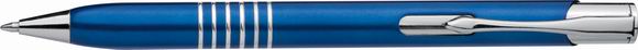 Aluminium ball point pen blue