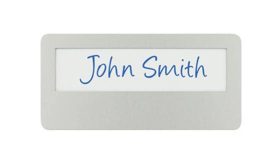 Aluminium name badge