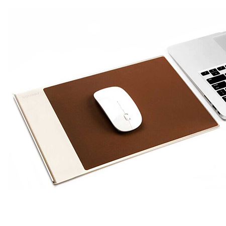 Aluminium with PU Leather Mousepad