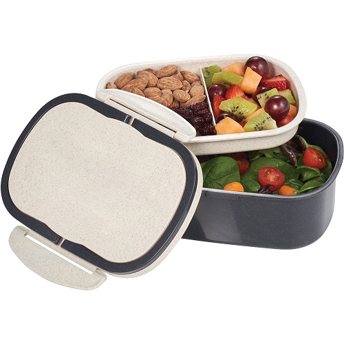 Annalise Plastic & Wheat Straw Lunch Box 
