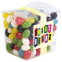 Assorted Colour Jelly Beans In Clear Mini Noodle Box