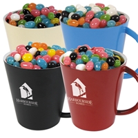 Assorted Colour Jelly Beans In Coloured Coffee Cup