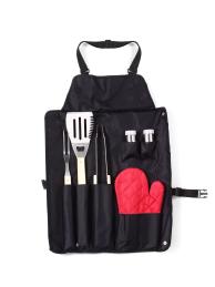 Bbq Set In Nylon Apron