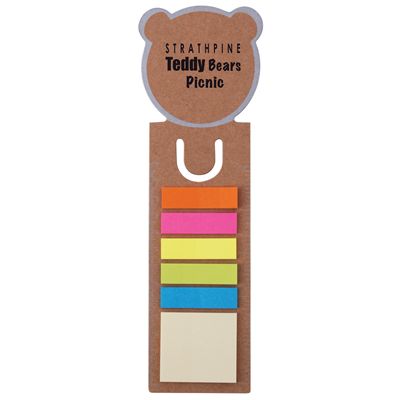 Bear Dye Cut Bookmark/Ruler with Noteflags