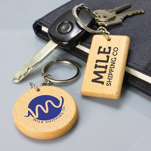 Beech Wood Key Ring – Round 