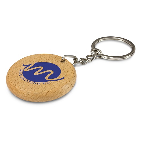 Beech Wood Key Ring – Round