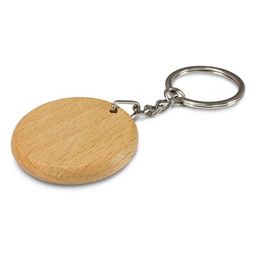 Beech Wood Key Ring – Round 