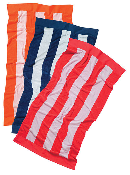 Blue, Orange, Red Beach Towel