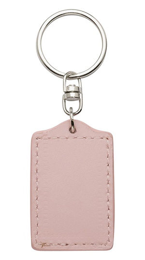 Bonded Leather Metal Keyring 