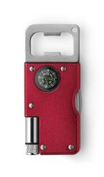 Bottle Opener, Compass, LED Light & Knife 