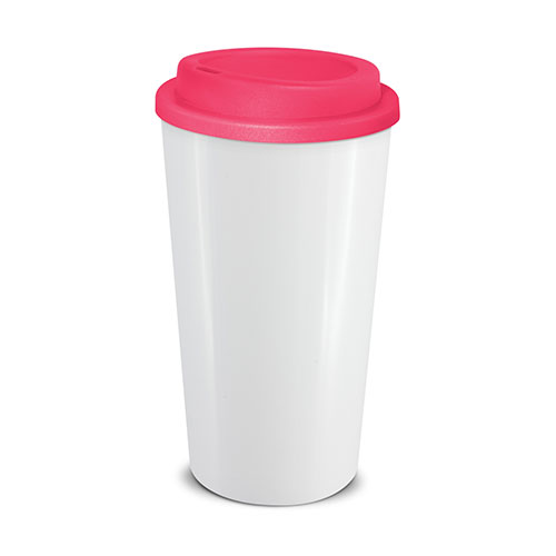 Cafe Cup-Grande - Black or White Body with 12 Colour Option for Screw on Lid 