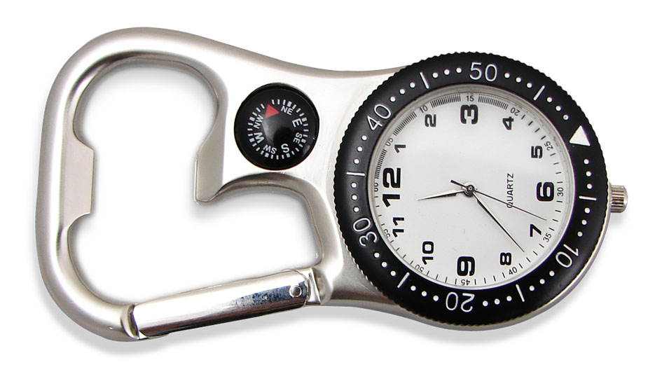 Carabiner Watch with Bottle Opener & Compass