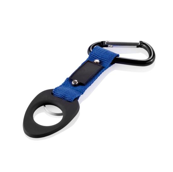 Carabiner with bottle holder 