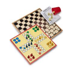 Chequers, Ludo And Dice Games In Tin Box
