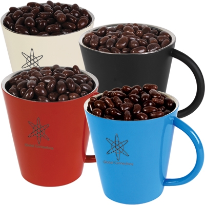 Chocko Beanz In Coloured Coffee Mugs