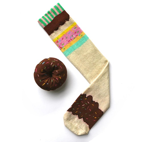 Chocolate Doughnut Socks