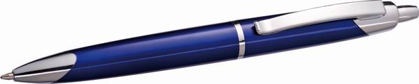 Classic chromed ball point pen Blue