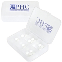 Clear Rectangular 6 Compartment Pill Box