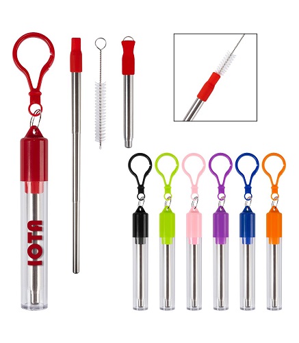 Collapsible Stainless Steel Straw Kit