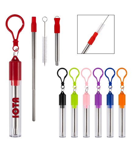 Collapsible Stainless Steel Straw Kit