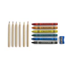 Colour Pencil, Crayon And Sharpener Set