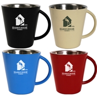 Coloured Double Wall Stainless Steel Coffee Cups