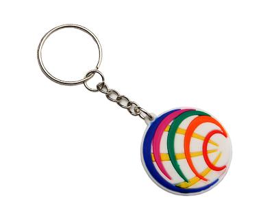 Colourful Finish PVC Keyrings 