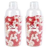 Corporate Colour Jelly Beans In Acrylic Cocktail Shaker