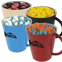 Corporate Colour Jelly Beans In Coloured Coffee Cup