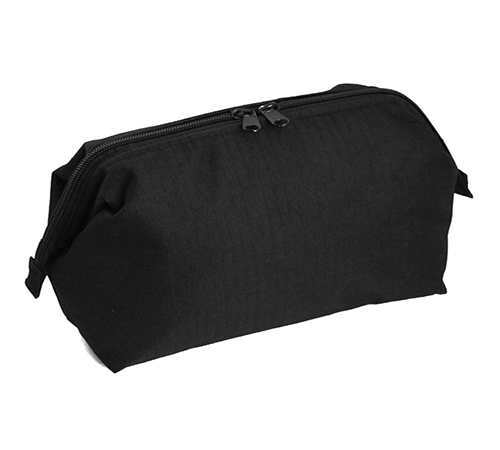Cosmetic Pouch with Double Zip Pullers