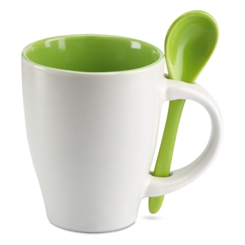 Dual Mug With Spoon 